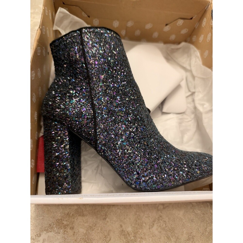 CROSSWALK STARDUST Rainbow glitter glam ankle mid calf boots 8